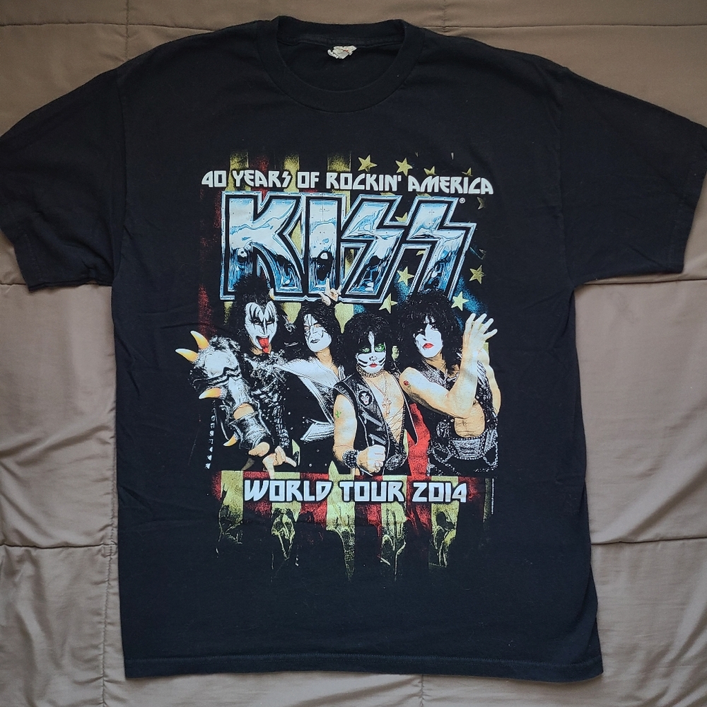 Alstyle Men's KISS World Tour 2014 Graphic Short-Sleeve T-Shirt